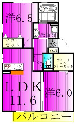 ファミールフラッツ若葉町 102号室 間取り