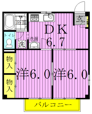 メルローズ 104号室 間取り