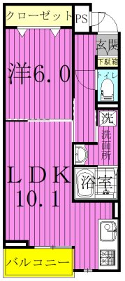 ブライト　セゾン  304号室 間取り
