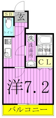 ルレーブ南柏 401号室 間取り