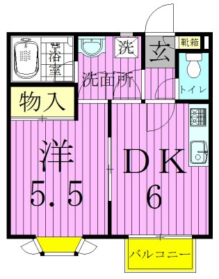 メゾンアリュール 102号室 間取り
