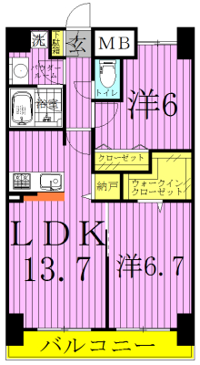 アンクレージュ 502号室 間取り