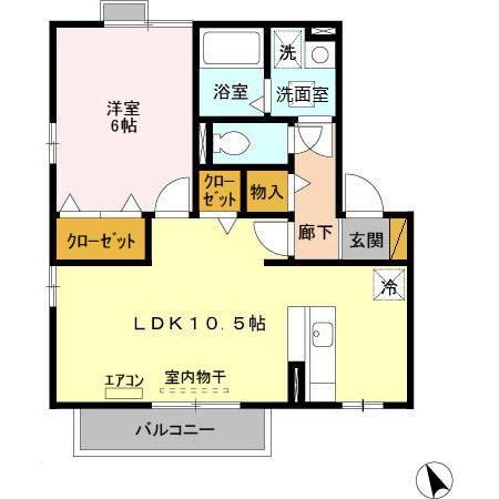 エミール・オガワＢ棟   202号室 間取り