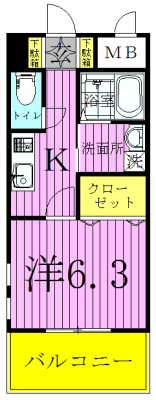 ハイネスコート 302号室 間取り
