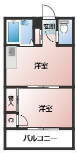 イズミコーポ 101号室 間取り
