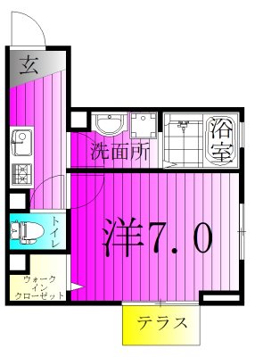 D-Clair 102号室 間取り