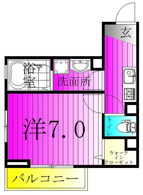 D-Clair 203号室 間取り