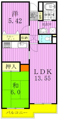 ガレット松戸元山 204号室 間取り