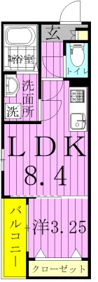 サニーパレス南流山 203号室 間取り