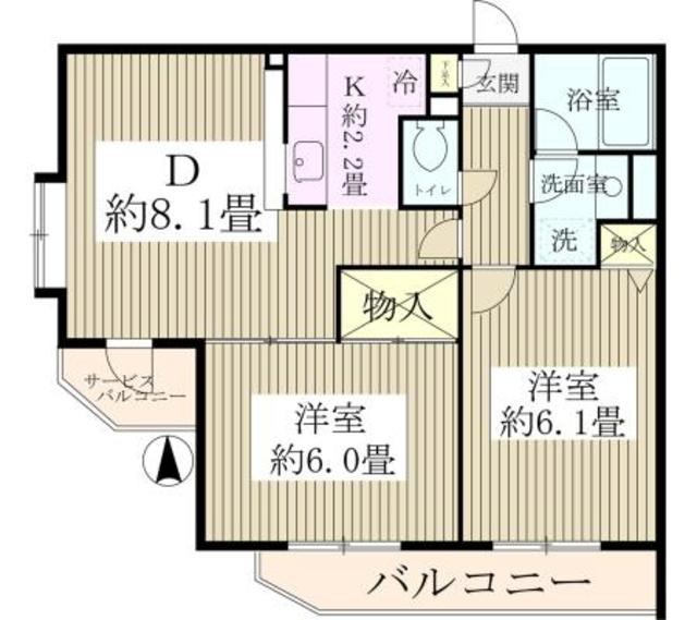 メゾンドボヌール梅島 間取り図