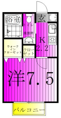 ティアラKーⅢ 202号室 間取り