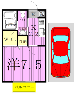ティアラKーⅢ 202号室 間取り