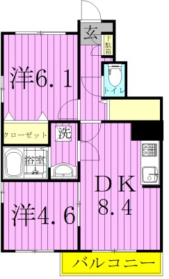 アジュールＡ 105号室 間取り