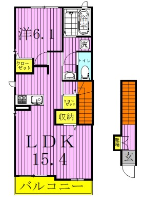 ドリームⅠ 201号室 間取り