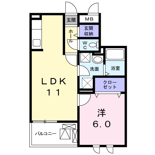ラフレシールⅡ 302号室 間取り