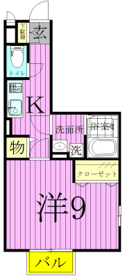 カリーナ　カーサ 201号室 間取り
