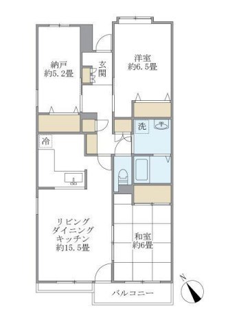 ISM南柏 506号室 間取り
