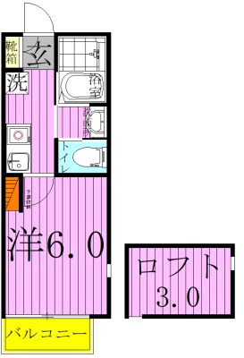 ユーフラット我孫子 204号室 間取り