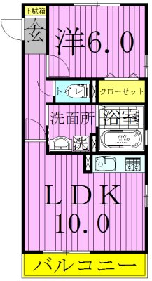 プワールおおたかの森Ⅱ 303号室 間取り