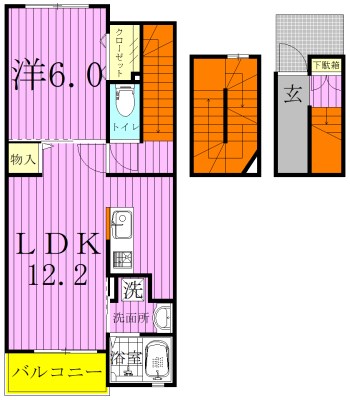 プラムヒルズⅠ 303号室 間取り