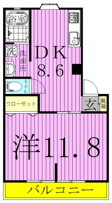寿ガーデンハイツ 203号室 間取り