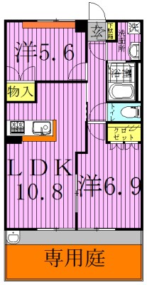 Ａ・ＨコンフォータブルＡ 105号室 間取り