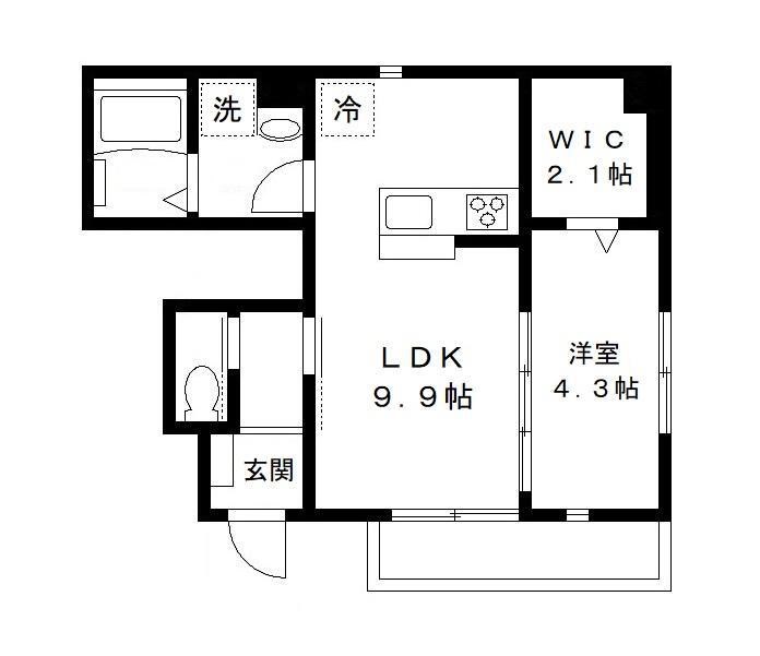 カサグランデ流山 102号室 間取り