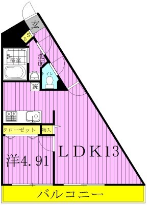 サンタバレー弐番館  307号室 間取り