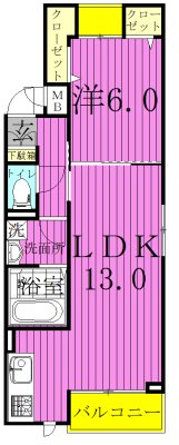 ブライト　セゾン  301号室 間取り