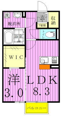 ヴァンベール 206号室 間取り