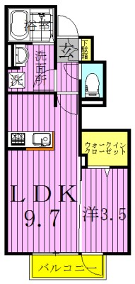 サンルミエールＣ 102号室 間取り