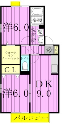ツインハイムＥ 202号室 間取り
