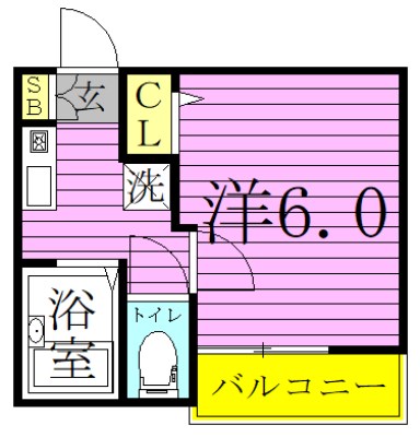 ＴＡＴＥＲＵＡｐａｒｔｍｅｎｔ足立区梅田４丁目 間取り図