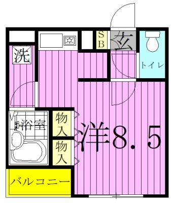 サンタフェスクエア 203号室 間取り