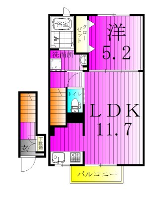 レジデンス・ミナミ 202号室 間取り