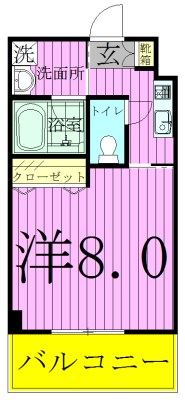 サポーレ松戸 603号室 間取り