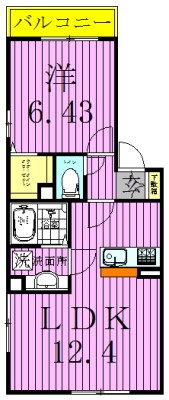 ＦＬＡＴ　ＴＥＮＪＩＮ５ 間取り図