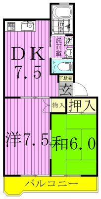 シャトルナカケイ 203号室 間取り
