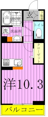 リサーナ 101号室 間取り