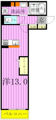 リサーナ 102号室 間取り
