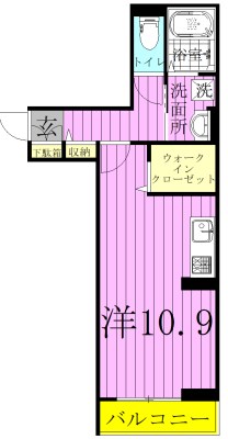 リサーナ 203号室 間取り