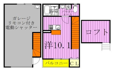 SKガレジオ六実 D号室 間取り