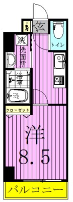 アークシティ松戸 502号室 間取り