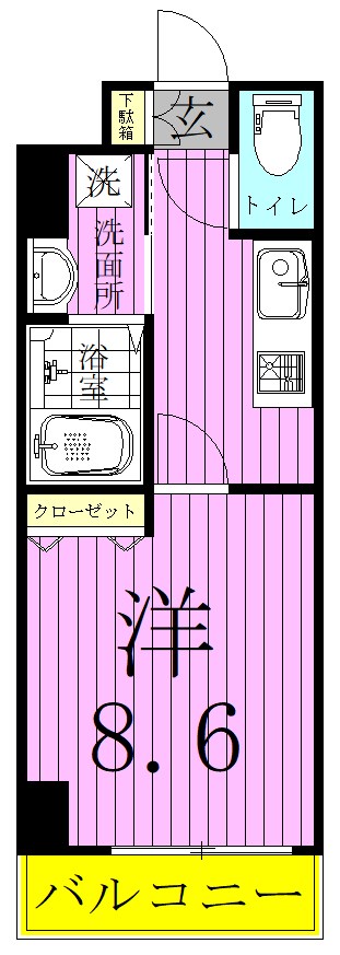 アークシティ松戸 603号室 間取り