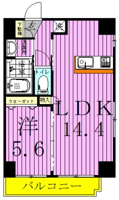 アークシティ松戸 305号室 間取り