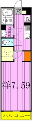 Emergence　Ⅴ 105号室 間取り