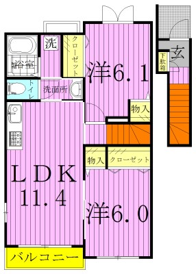 プロムナードA 間取り図