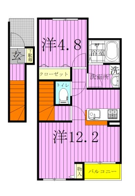 リリーベル 202号室 間取り