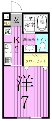 ＭＫハイツ 102号室 間取り