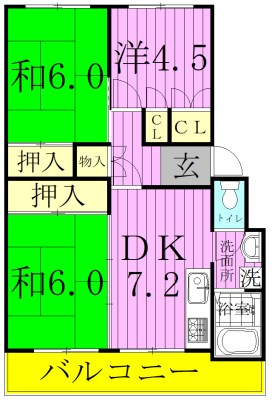 パークサイドレジデンス 405号室 間取り